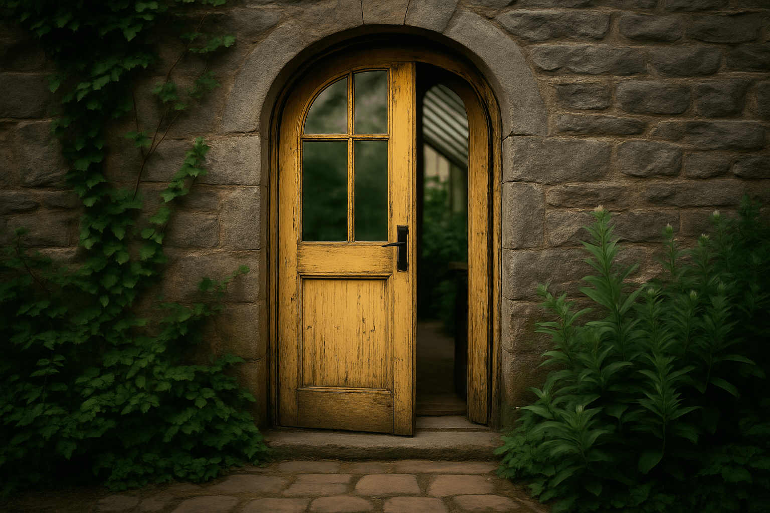 doors open but unseen