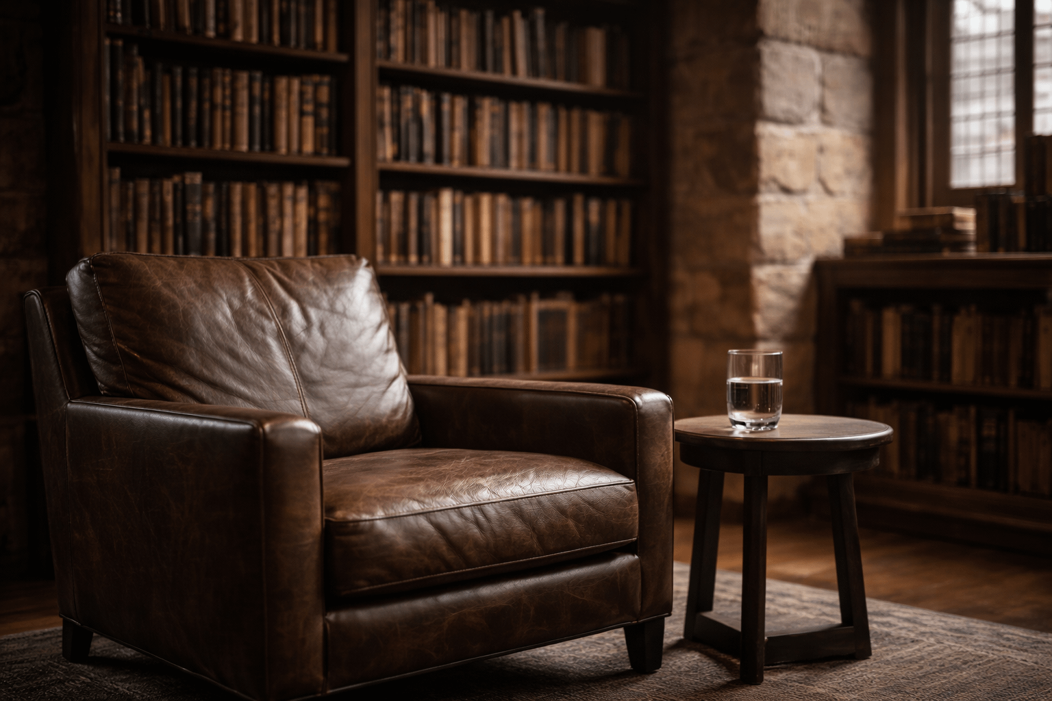 Chair by the shelf